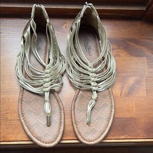 Lucky Brand Gold and Brown Gladiator Sandals